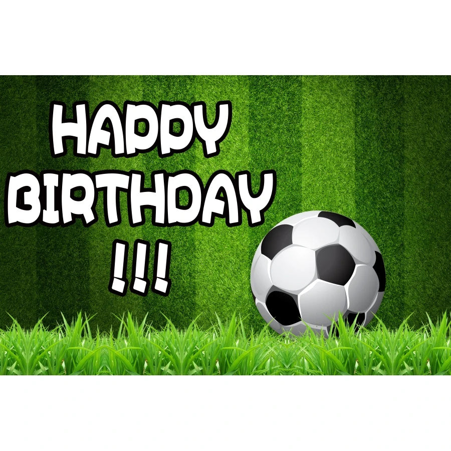 Green Grass Field Soccer Football Backdrop Boys Birthday Party Decoration Photography Background Custom Banner Photoshoot Props